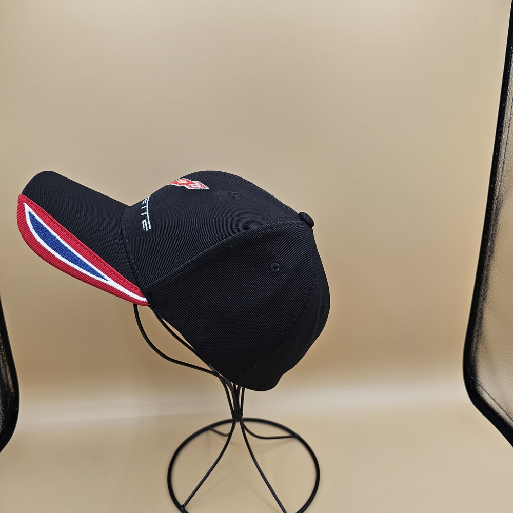 Corvette C5 Hat Black Red Blue Racing Accents GM Licensed Flexfit Med/Large - Picture 4 of 5